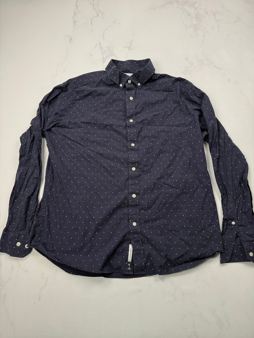 Goodfellow & Co Button-Up Shirt Navy 90s Classic Style - Mens XL